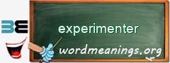 WordMeaning blackboard for experimenter